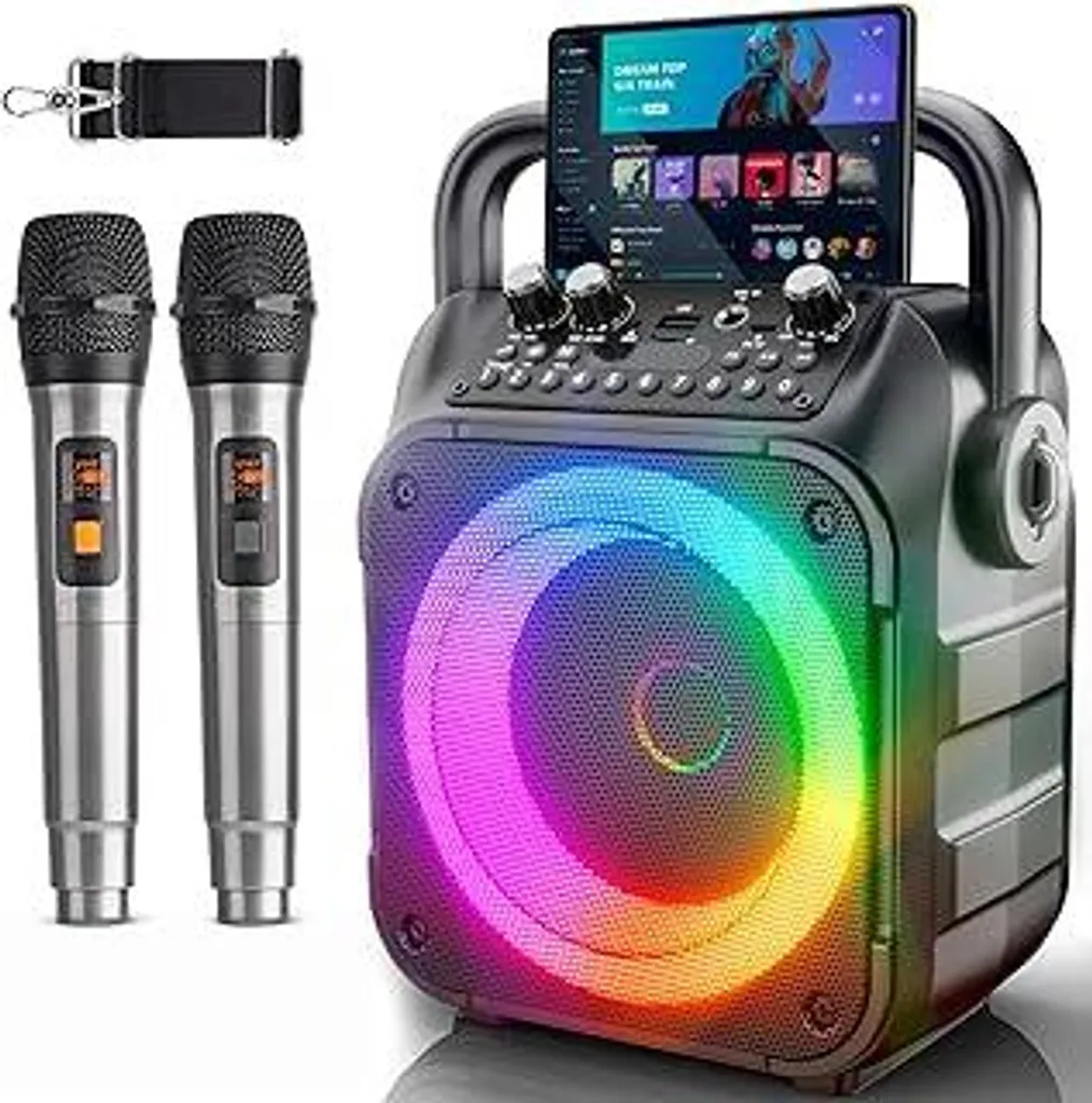 Offerta Singingmate Impianto Karaoke: 2 Microfoni e Bluetooth 5.0