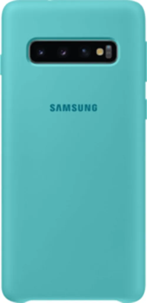 Coque silicone Galaxy S10 idéale pour charge sans fil verte