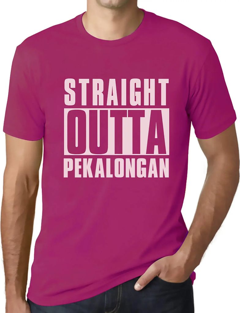 Herren Grafik T-Shirt Direkt aus Pekalongan – Straight Outta Pekalongan – Öko-Verantwortlich Vintage Jahrgang Kurzarm Lustige Druck Geburtstag