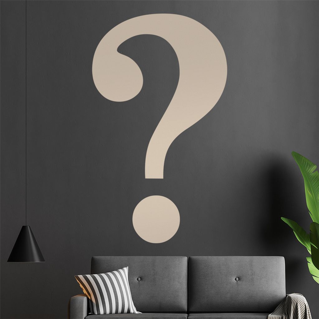 KIWISTAR Fragezeichen Schriftensystem Rhetorik Wandtattoo in 6 Größen - Wandaufkleber Wall Sticker - Dekoration, Küche, Wohnzimmer, Schlafzimmer...