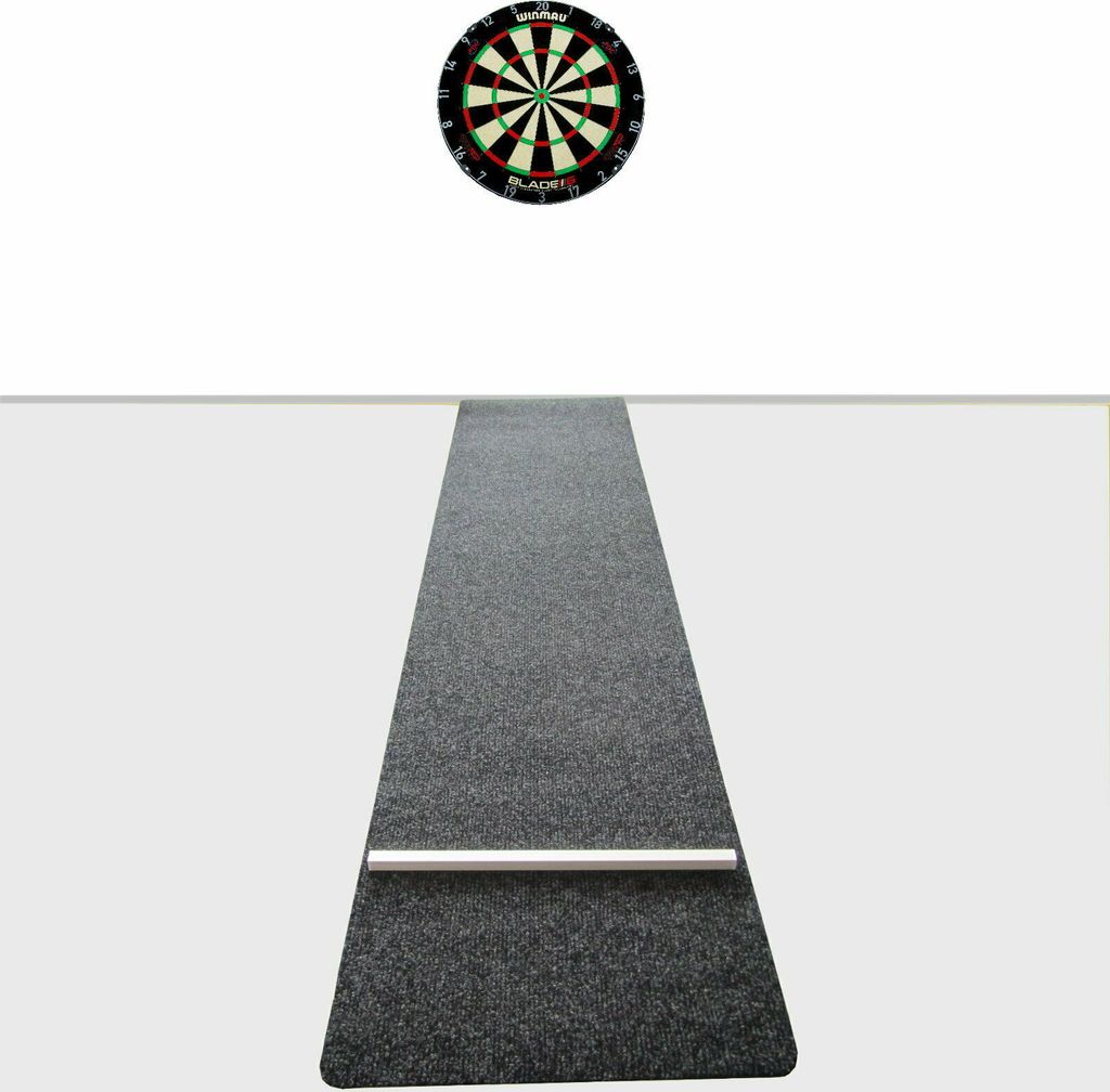 Dartboard Winmau Blade 6 Triple Core Carbon Dartteppich Matte Abwurflinie Oche