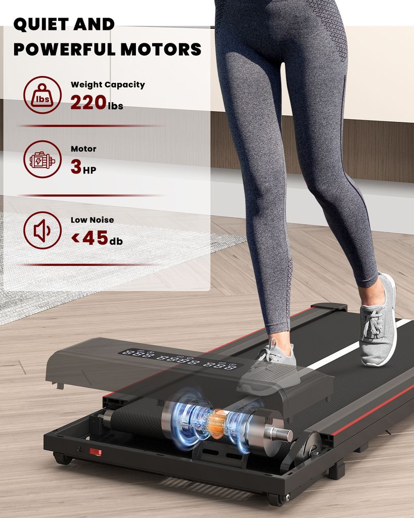 Motorisiertes Laufband – BIGZZIA Portable Flat – mit Produktbild 2
