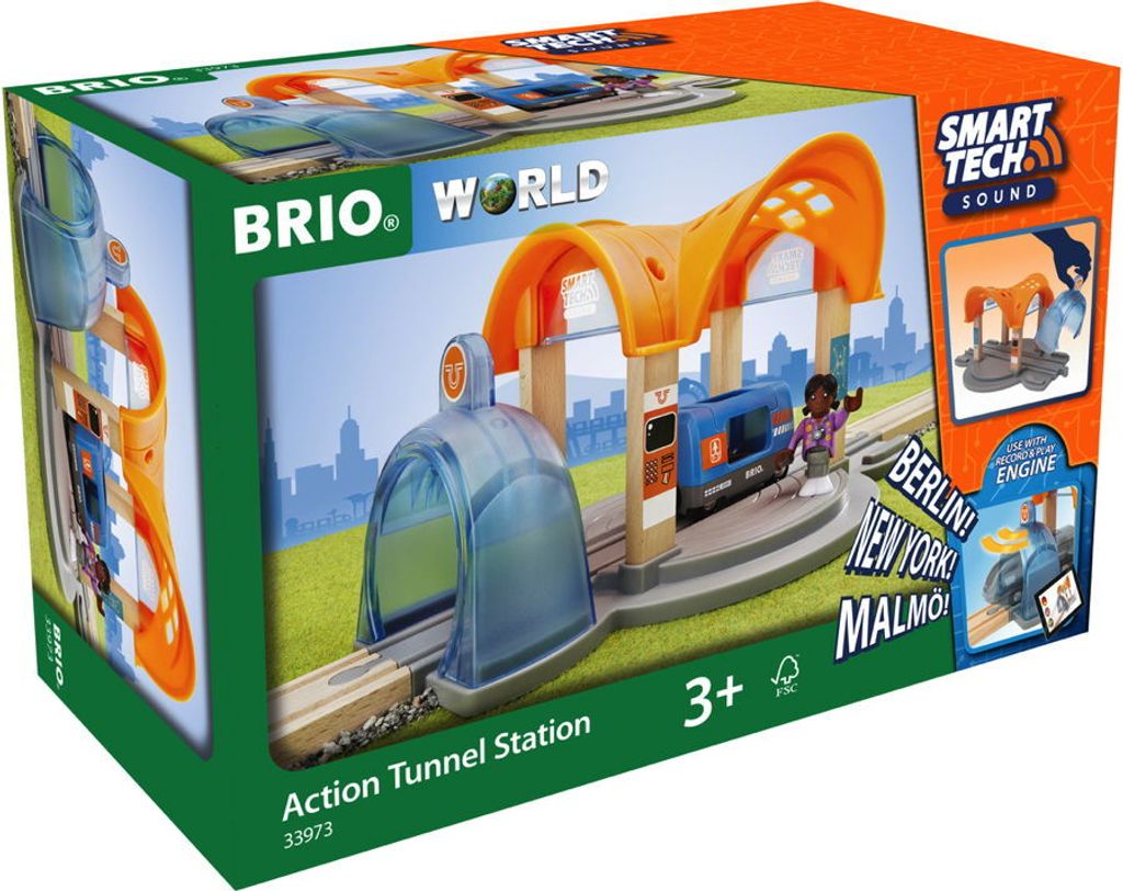 Smart Tech Sound Bahnhof mit Action Tunnel BRIO 63397300
