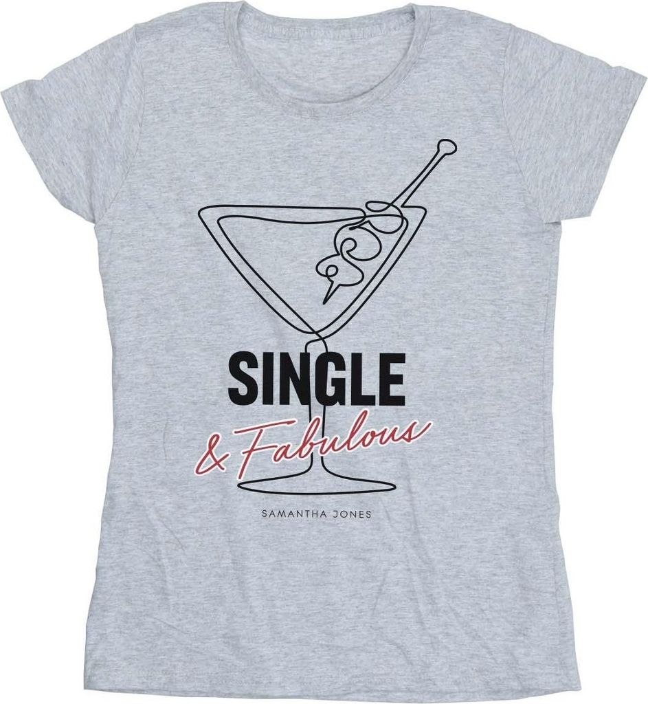 And The City - "Single And Fabulous" T-Shirt für Damen BI43623 (XL) (Grau)