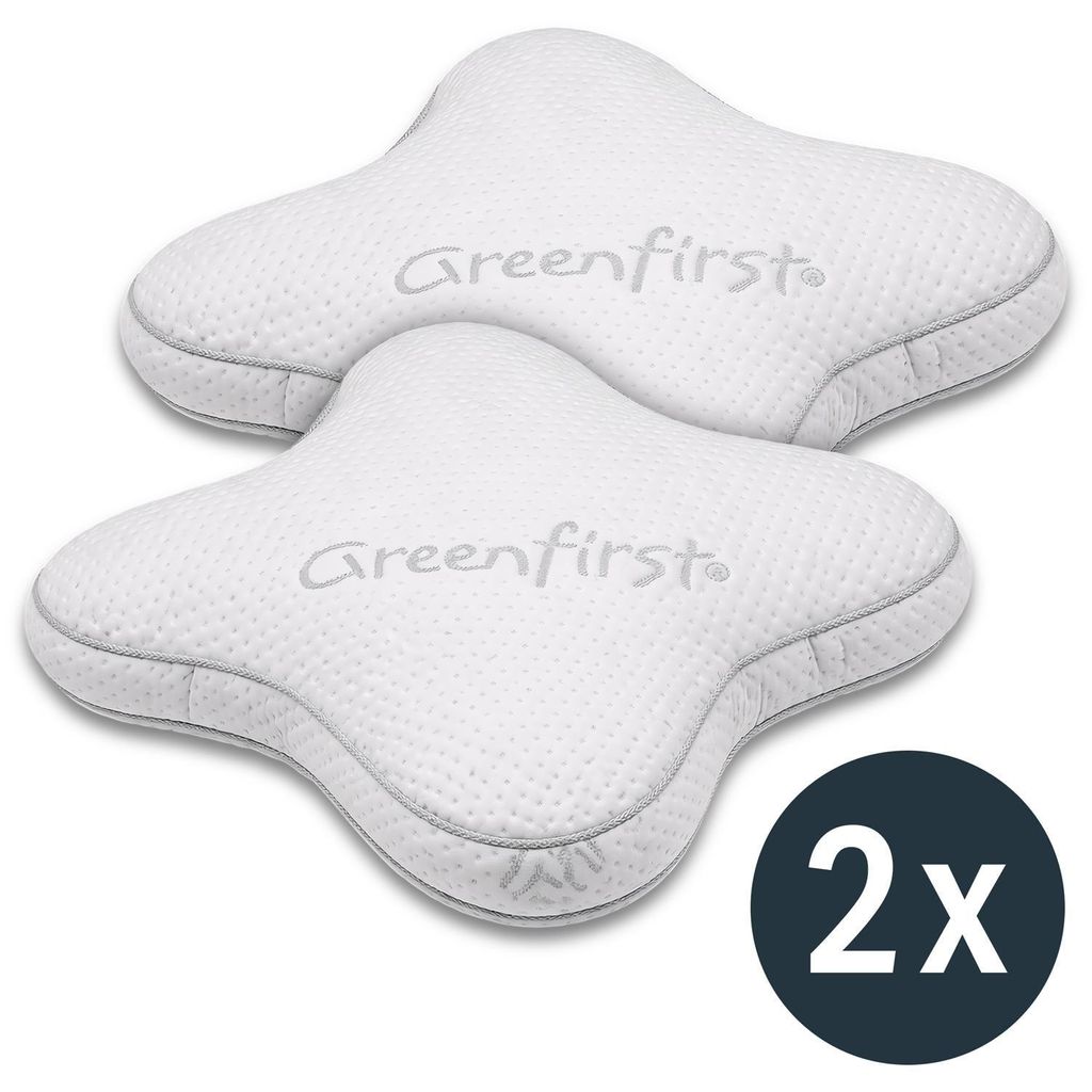 2 x Sleezzz Premium Gelschaum Kontur- und Bauchschläfer Kissen