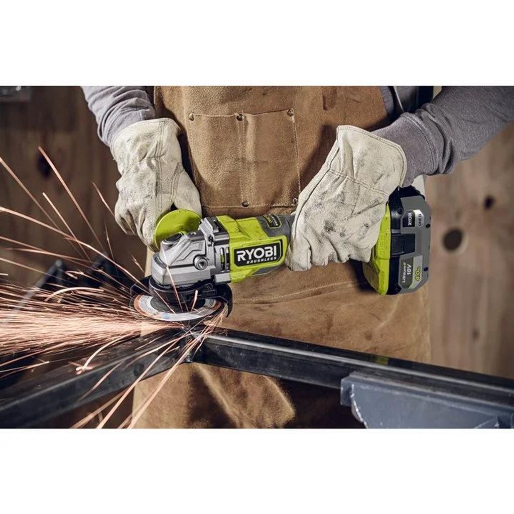 Ryobi RAG18BL-0 Winkelschleifer, 125 mm Akku, 18 V, nur Produktbild 4