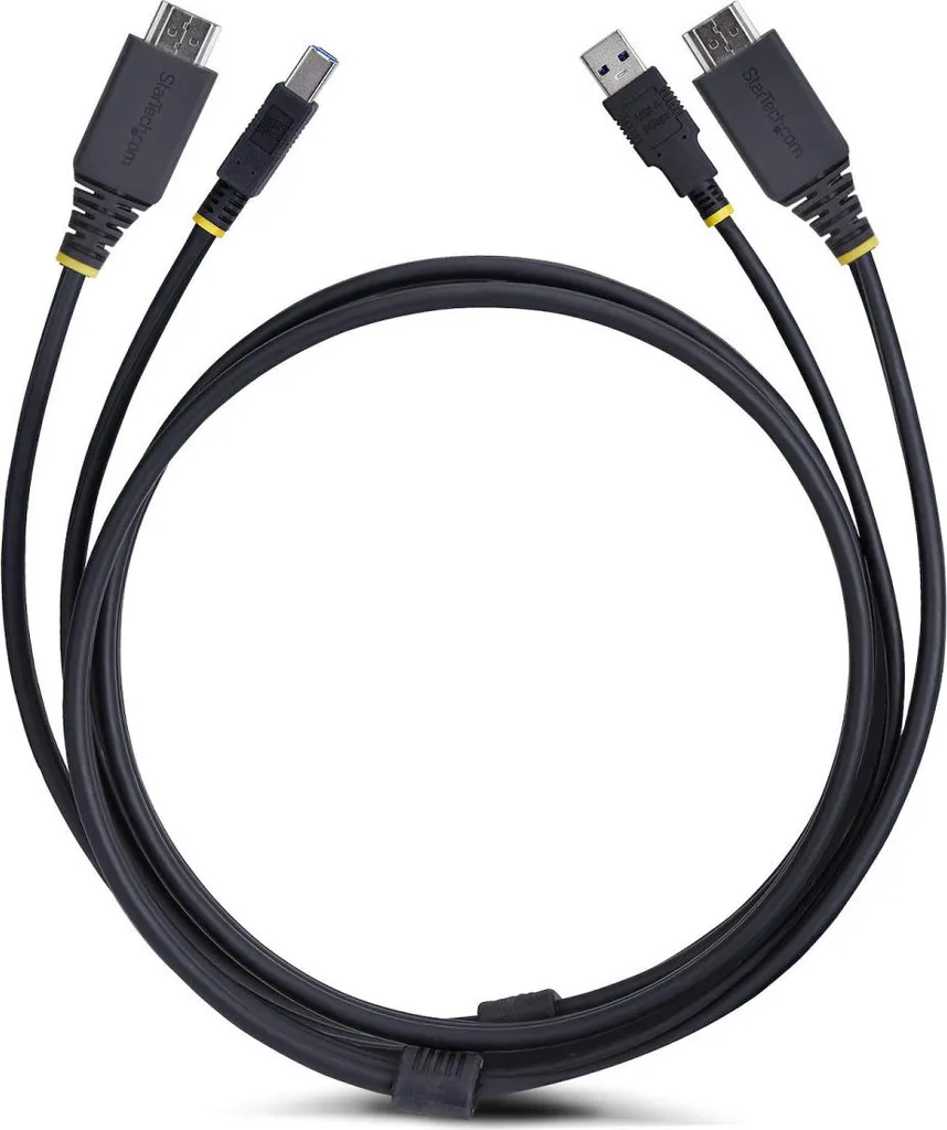 StarTech.com HU12210-KVM-CABLE Câble KVM USB et VGA Noir de 3,1 mètres - 4