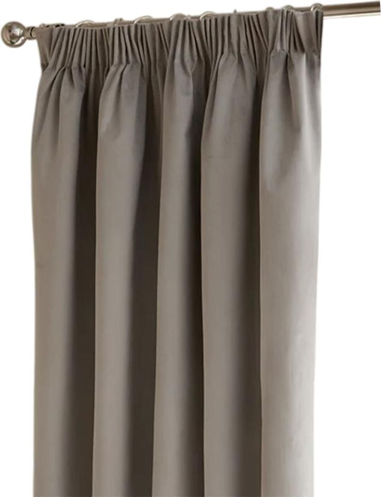 Furn - "Ultimate" Falten-Vorhänge, Samt RV3672 (229 cm x 137 cm) (Silber)
