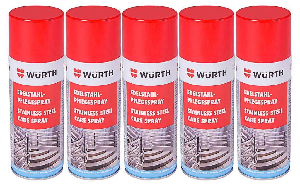 5 x Würth Edelstahl-Pflegespray 0893121 Produktbild 