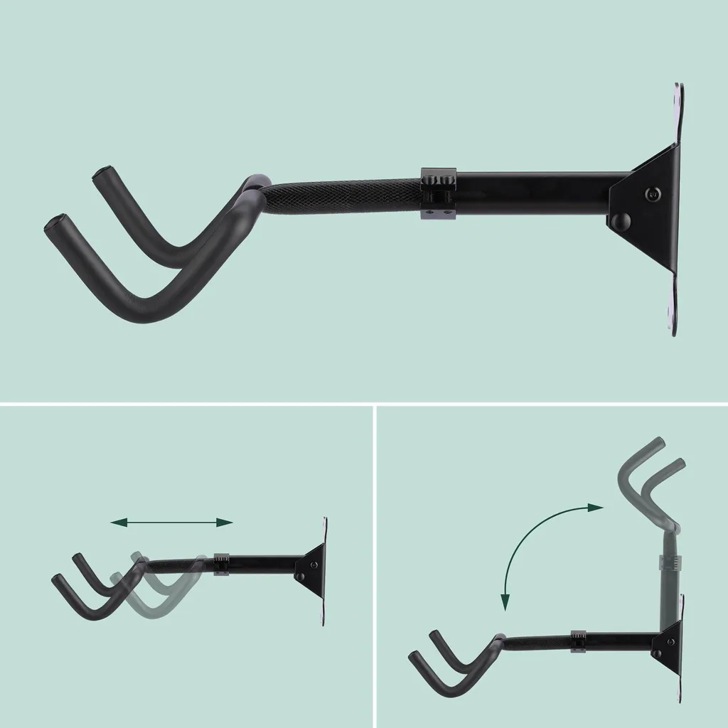 Support vélo mural pivotant à 180° - Structure pliable en acier noir - 5