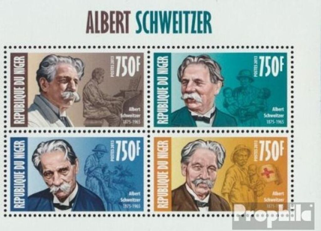 Briefmarken Niger 2013 Mi 2348-2351 Kleinbogen (kompl. Produktbild 