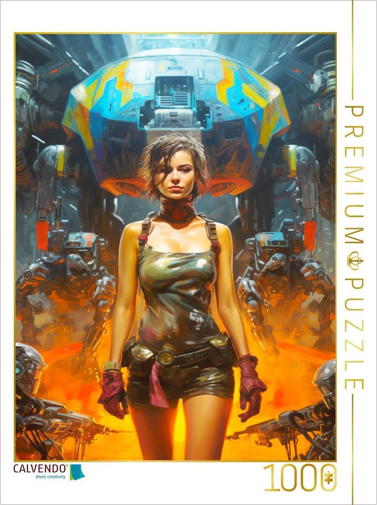 CALVENDO Puzzle Kühne galaktische Kriegerin | 1000 Teile Lege-Größe 64x48cm Foto-Puzzle für glückliche Stunden