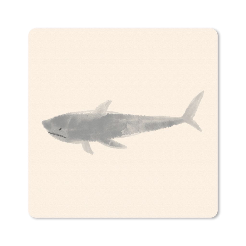 MuchoWow Mauspad Mousepad Fische - Wilde Tiere - Meer - Aquarell 30x30 cm - Mousepads - Maus Mat - Pad - Mausunterlage - Gaming