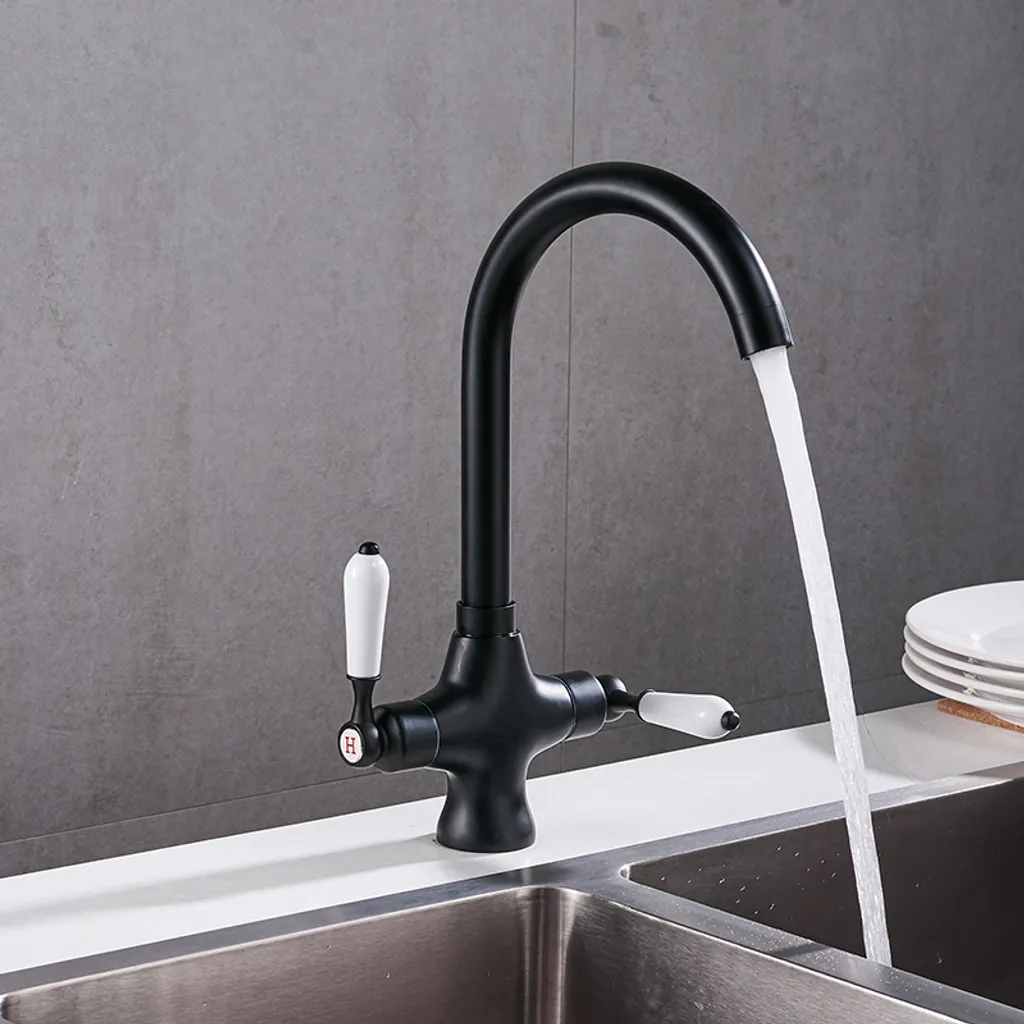 Rubinetto Cucina Retrò Ottone Nero METIS LAUFERI | Offerta Esclusiva