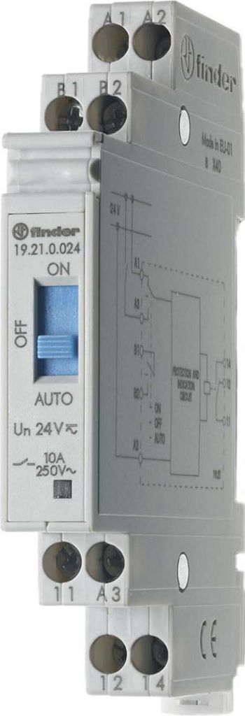 Finder Auto-Off-On Relais (m. Rückmeldekontakt), Serie 19 Image du produit 