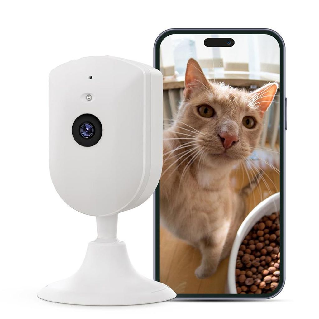 4MP überwachungskamera Innen mit Nachtsicht WLAN Indoor Kamera Hundekamera Zwei-Wege-Audio,2.4Ghz WiFi PIR Bewegungserkennung für Baby&Haustiere
