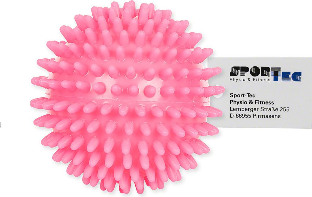 Igelball Massageball Reflexzonen Massage Selbstmassage soft 9 cm neon-pink