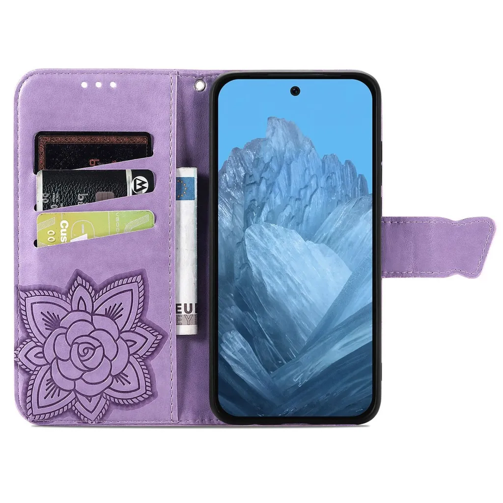 Regalo Ideale: Cover Google Pixel 9 Viola Chiaro Farfalla Elegante - 3