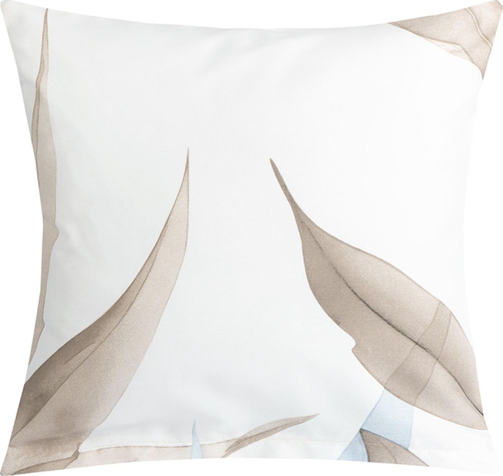 Laken aus Baumwollsatin - 40x40 cm - Beige,Weiß