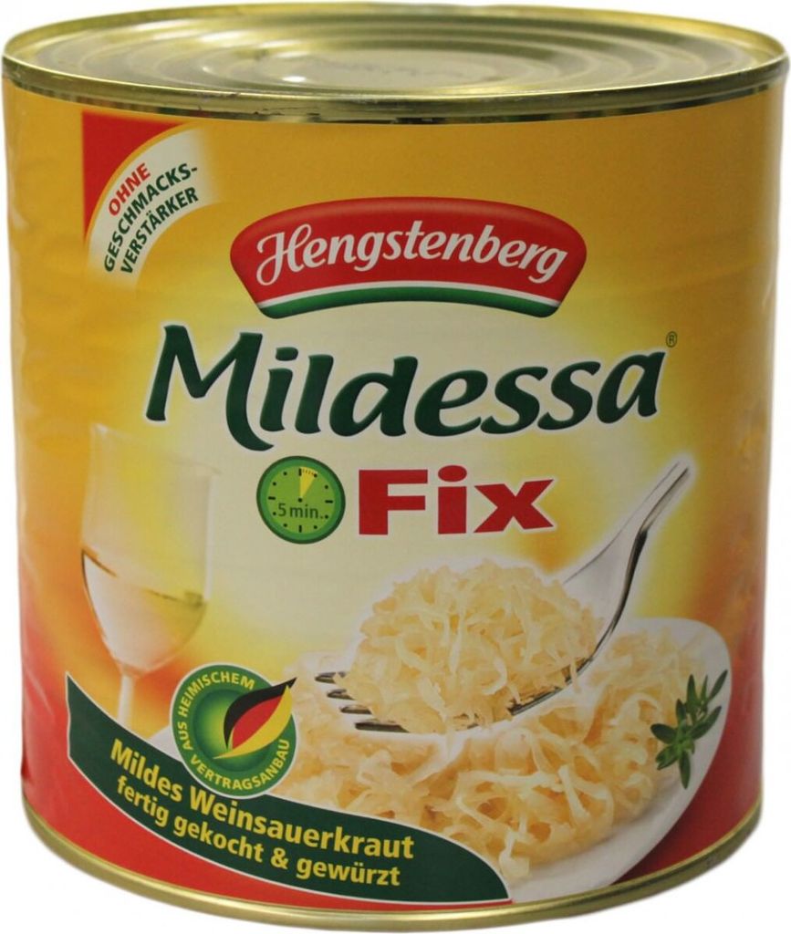 Mildessa FIX Wein Sauerkraut in 5 Minuten fertig in der Dose 2650ml