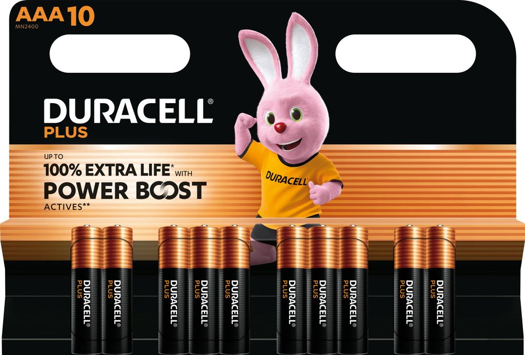 Duracell Batterie Plus -AAA (MN2400/LR03) BOOST K10, 10St.