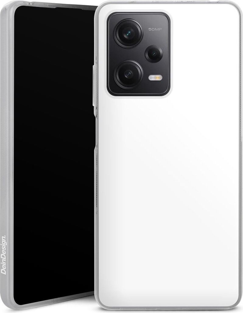 DeinDesign Handyhülle für Xiaomi Redmi Note 12 Pro 5G Silikon Hülle Case Smartphone Schutzhülle Farbe einfarbig weiß
