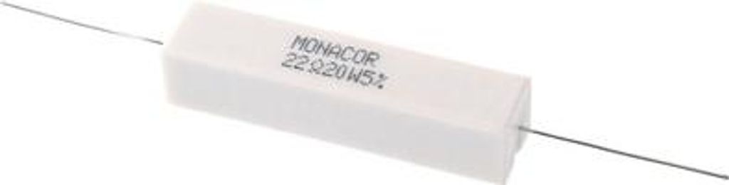 MONACOR LSR-220/20 Hochlast-Zementwiderstand, 22 Ω, 20 Watt