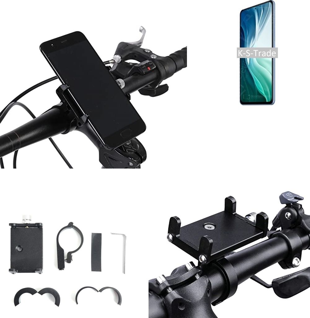 K-S-Trade Handyhalterung für das Fahrrad kompatibel mit Xiaomi Mi 11i Halter Lenkstange Fahrradhalterung Motorrad Bike Mount Befestigung Smartphone