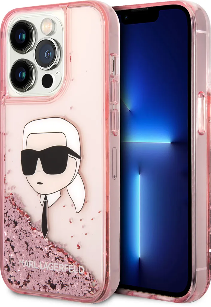 Custodia iPhone 14 Pro Karl Lagerfeld Rosa Glitter - Offerta Esclusiva