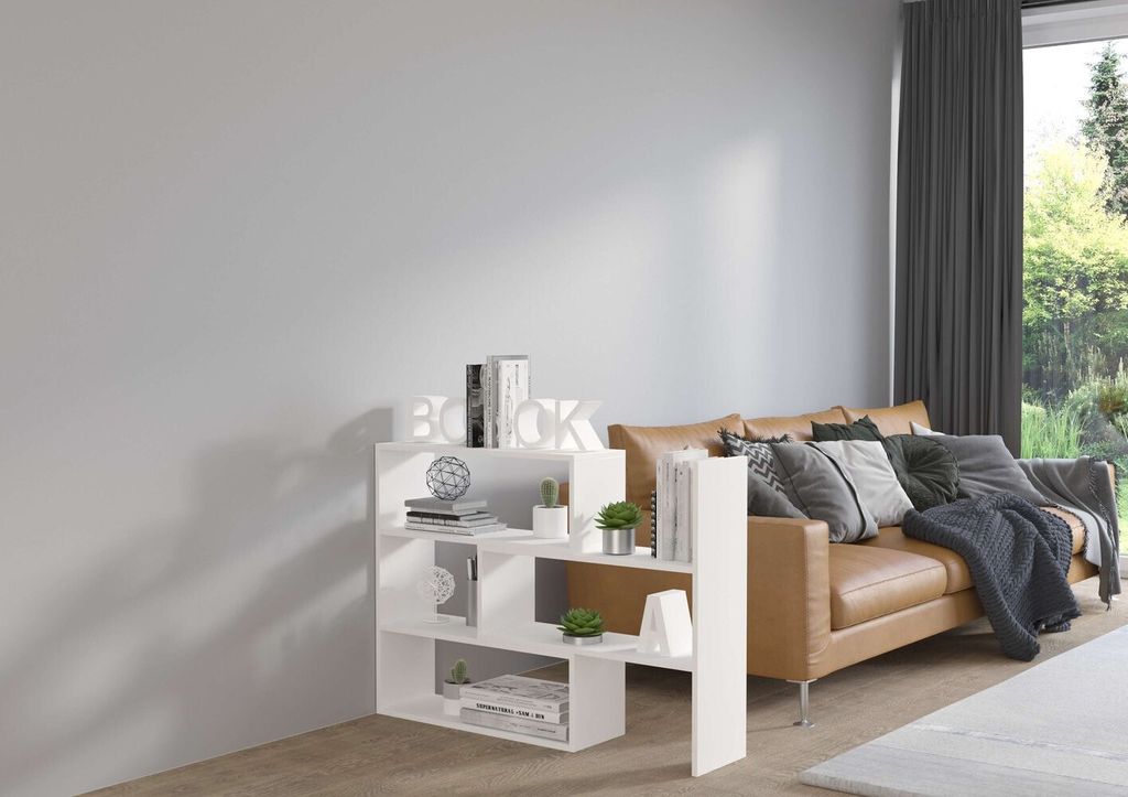 Étagère à rayons basse KOREL – blanc Image du produit 