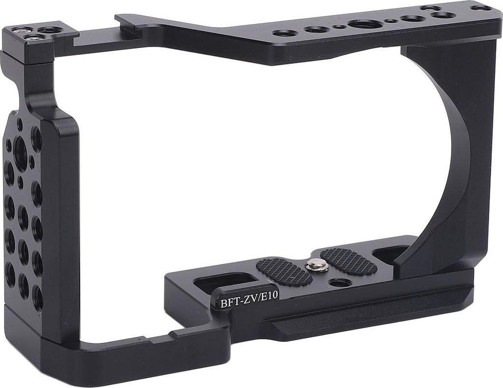 Plyisty Schutzkammer Schutzk?fig Aluminium Aluminium-Verl?ngerungsrahmen mit Kaltem Schuhuntersttzung fr die ZV-E10-Kamera