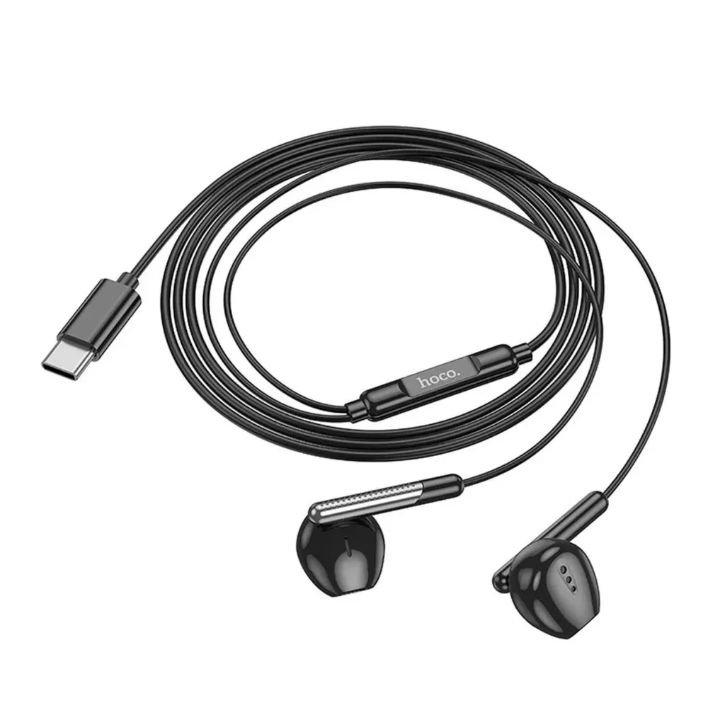 HOCO Cuffie Type-C con microfono in-ear M123 Nero - 3