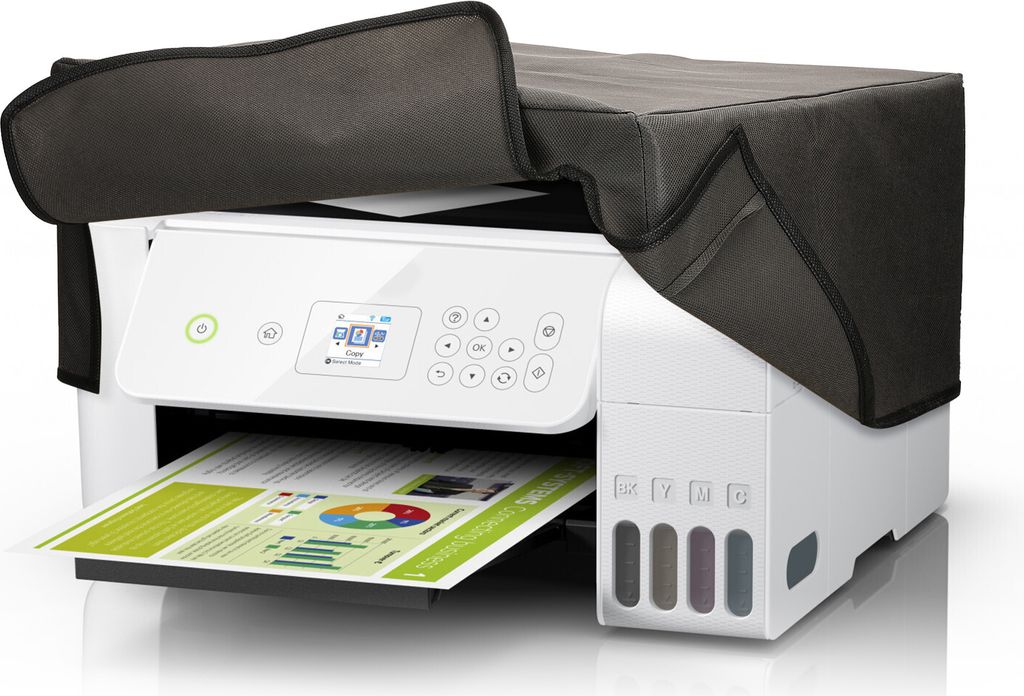 kwmobile Cover kompatibel mit Epson Eco Tank ET-2826 / 2800 / ET-1810 - Tasche Hülle Drucker - Staubschutzhülle Schutzhaube Schutzhülle - Dunkel...