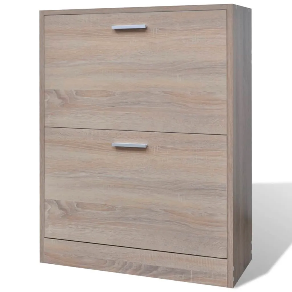 Armoire à chaussures pour entrée en bois de chêne, idéal petits espaces - 9