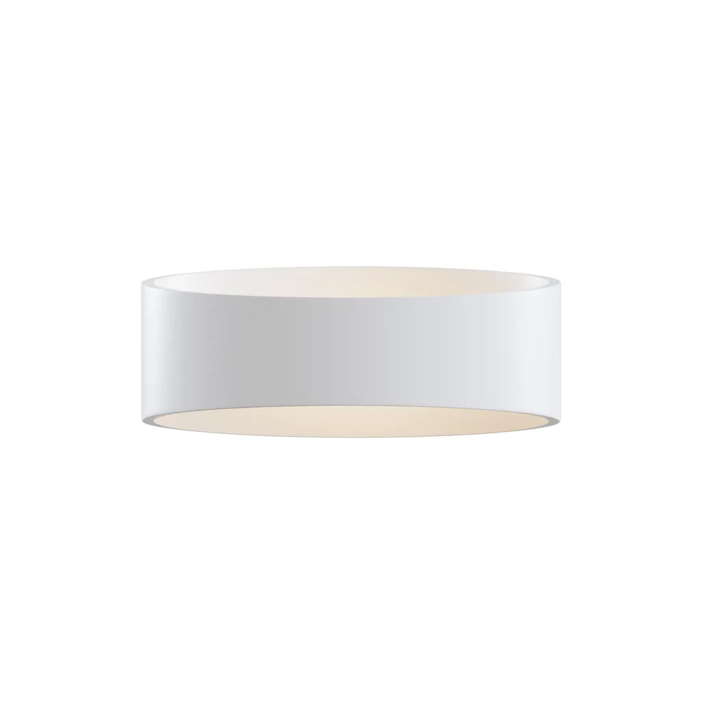 Applique LED métal blanc éclairage double flux haut et bas 12W