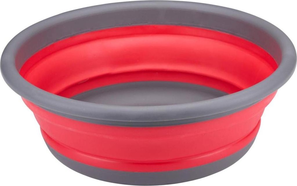Dirt Devil Faltbarer Eimer 8 Liter - Falteimer, Waschbecken und Eimer 37 x 13,5/4,5 CM Kunststoff Rot/Grau