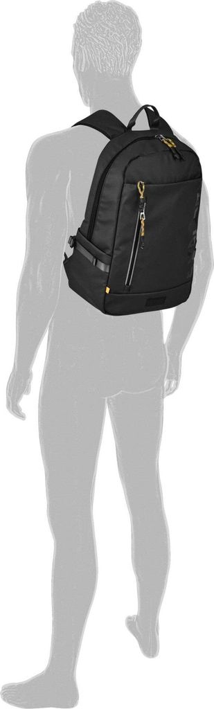 Camel Active Explore Backpack M Nylon Laptop Notebook Rucksack Daypack, Farbe:Black