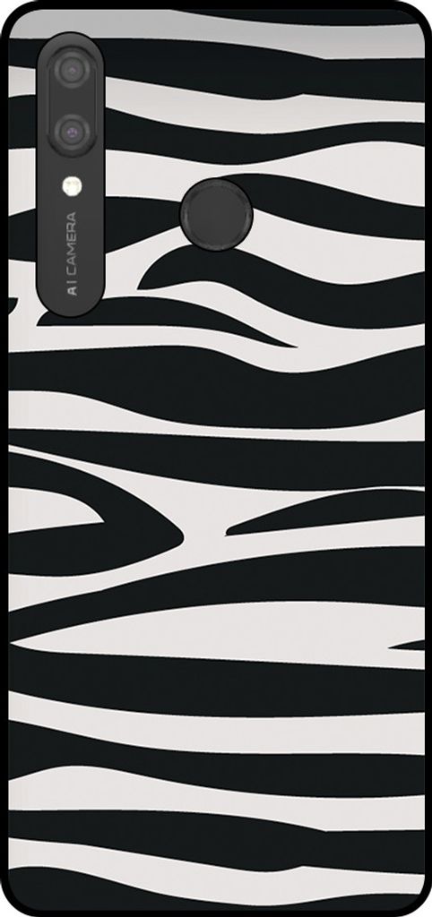 Smartphonica Phone Case Fit für Huawei P Smart (2019) mit Zebra-Druck - TPU zurück Abdeckung Fall Zebra-Design - Schwarz Weiß