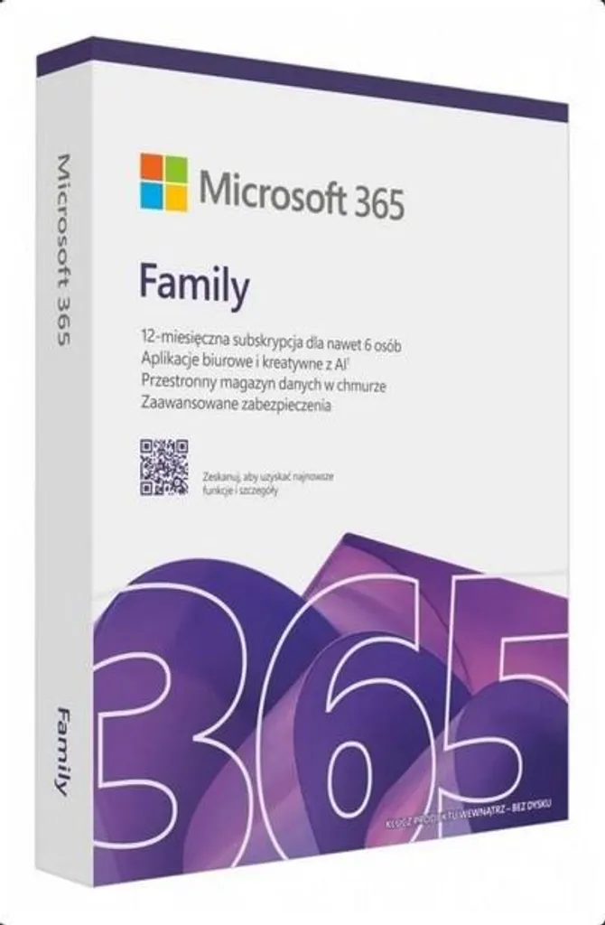 Solution Microsoft M365 Family pour le Télétravail et Études 12 Mois