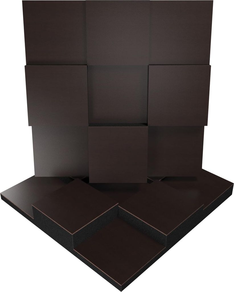 2er-Pack – Akustische Schallschutz-Diffusionsplatte | Farbplatten: (Wenge, EDISON)