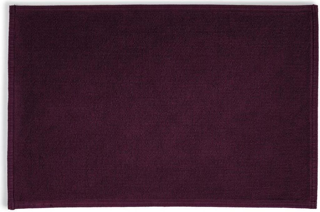 Rhomtuft Badteppich Plain eckig Farbe berry Größe 50x70 cm