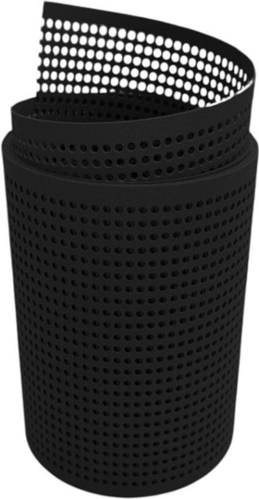 Doppelstab Sichtschutz zaun|zu PREMIUM gelocht 30% Streifen PP Zaunblende Schwarz 2,55m