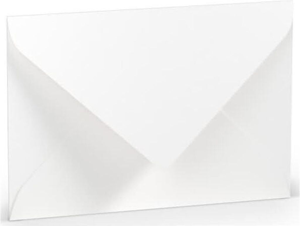 Briefumschlag B6 Nassklebung Seidenfutter Weiß