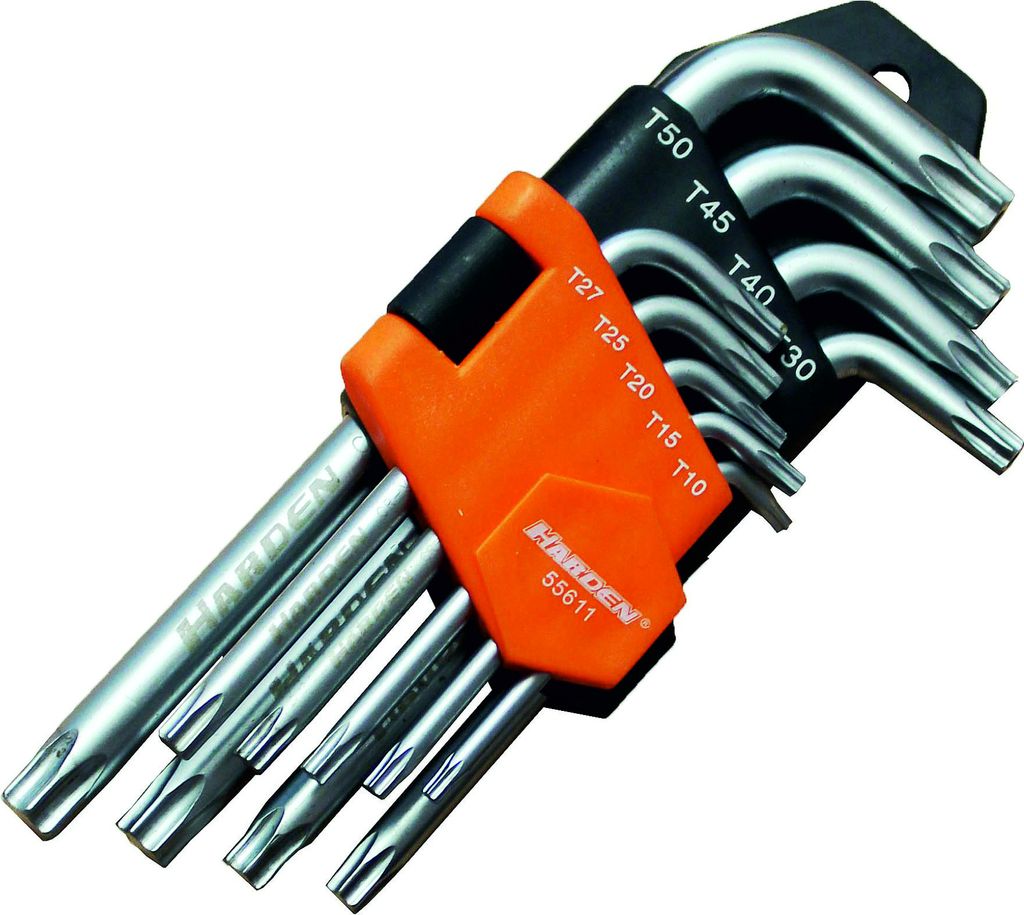 Innensechskantschlüssel-Satz 9-teilig, Torx kurz
