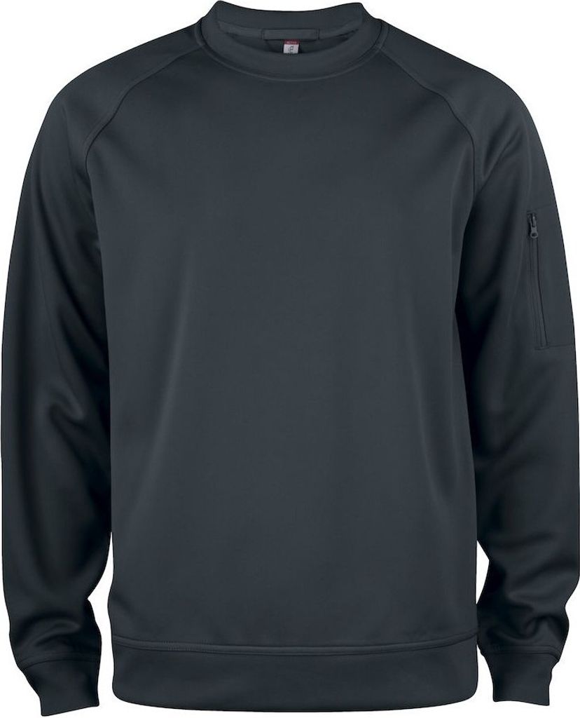 Clique - "Basic" Sweatshirt Rundhalsausschnitt für Herren/Damen Uni - Aktiv UB108 (L) (Schwarz)