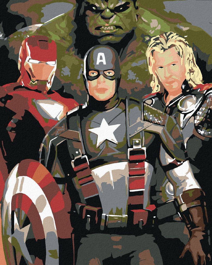 Diamondi - Diamond painting - AVENGERS, 40X50 cm, mit Keilrahmen (bereits gespannt)