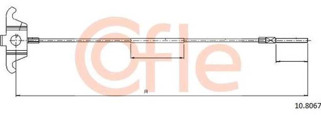 COFLE 10.8067 Seilzug, Handbremse OE 0226441 kompatibel mit XC70, V70, S80, S70, S60