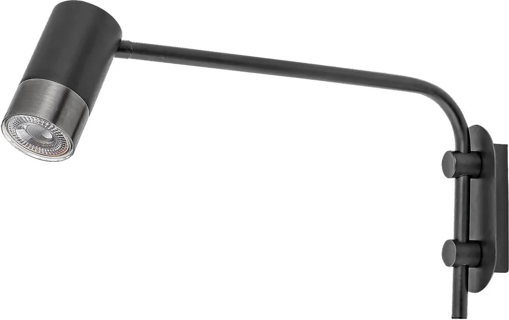 Applique Elegante Rabalux 5072 Zircon Nero-Argento per Hotel e Casa