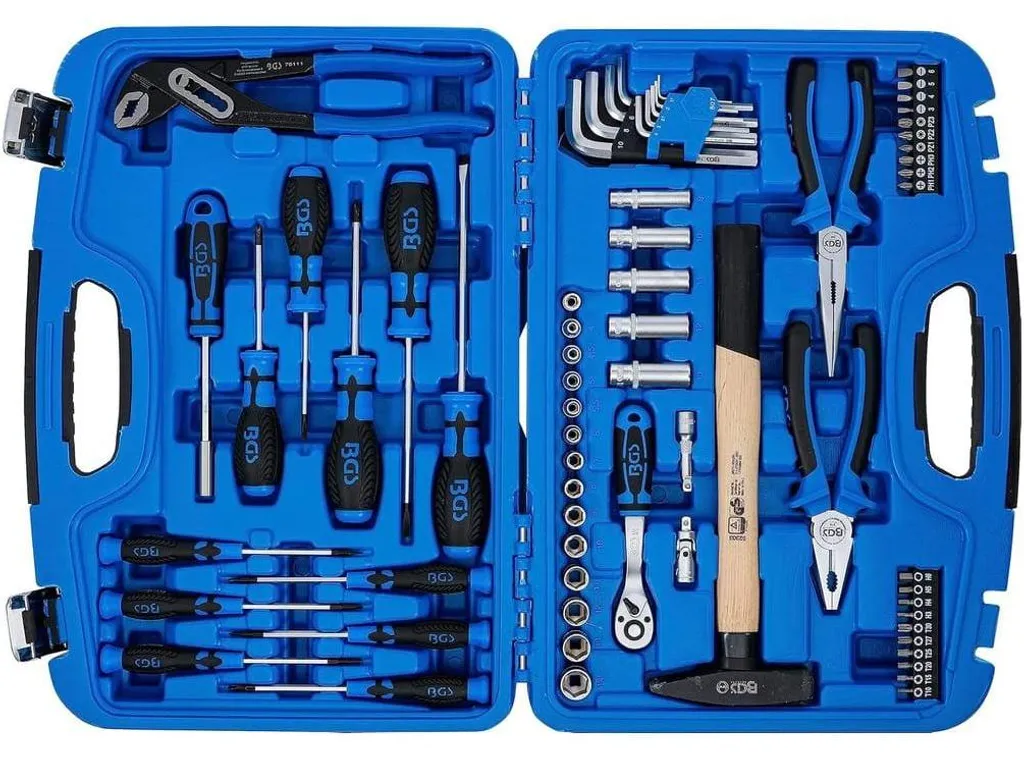 Mallette de Serrage 67 pcs en Acier Chrome-Vanadium - Coffret D-Work - 7