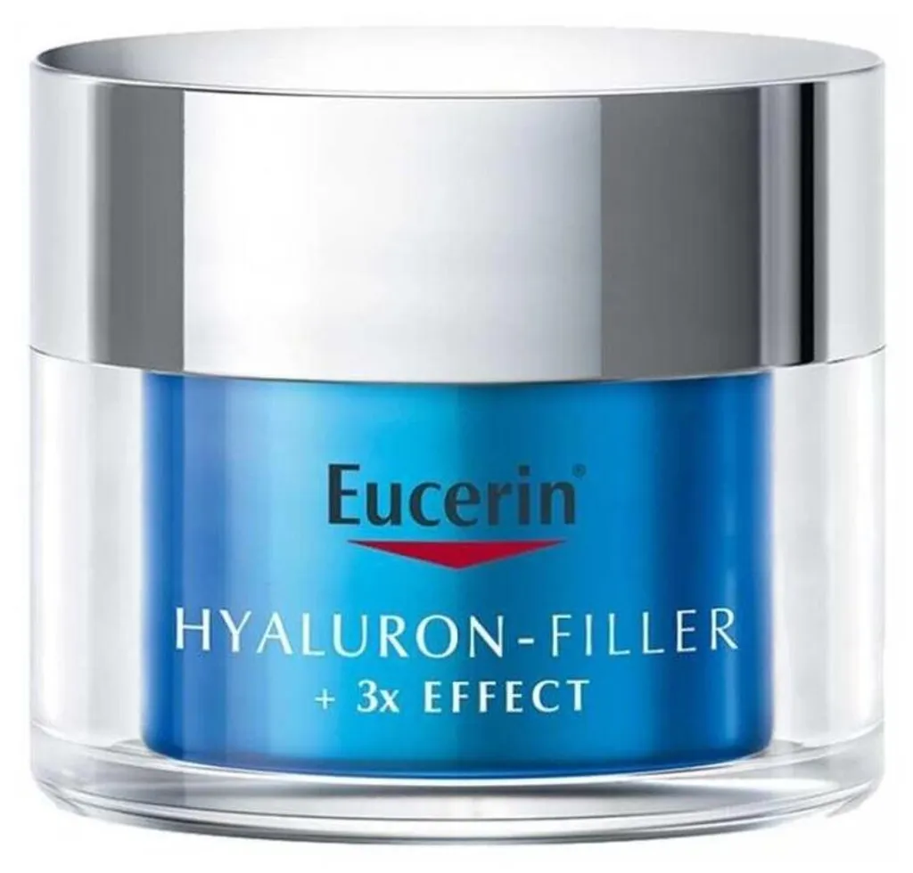 Gel-Crème de Nuit Hydratant Eucerin Hyaluron-Filler Booster Pack de 3